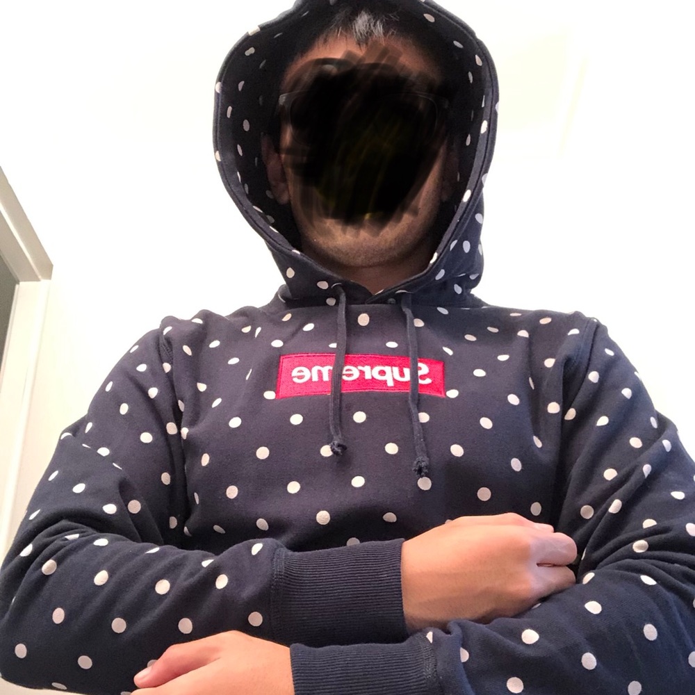 Supreme box logo CDG polka navy like new